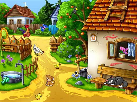 Sunny Village - Village Screensaver - FullScreensavers.com