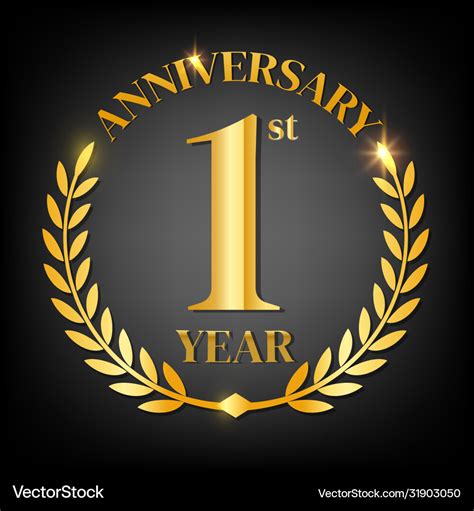 1st golden anniversary logo Royalty Free Vector Image