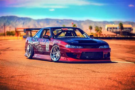 Обои silvia, race car, sun, nissan, s14 на рабочий стол