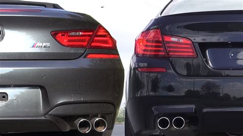 BMW M6 F12 vs BMW M5 F10 Sound Battle V8 Biturbo Cabrio Acceleration 0 ...