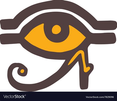 Egypt god ra symbol hand drawn set Royalty Free Vector Image