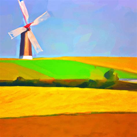 Beautiful Windmill Painting · Creative Fabrica