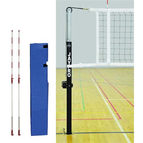 Jaypro Featherlite 3-1/2'' Competition Volleyball Net System, PVB-5000 ...