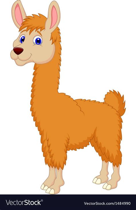 Llama cartoon Royalty Free Vector Image - VectorStock | Cartoon ...