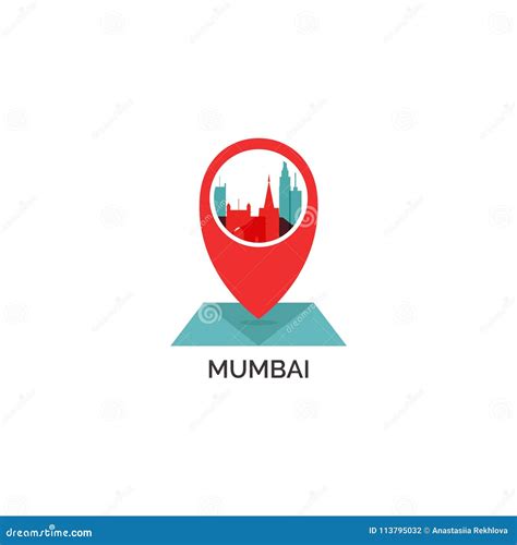 Mumbai City Skyline Vector Logo Icon Stock Vector - Illustration of ...