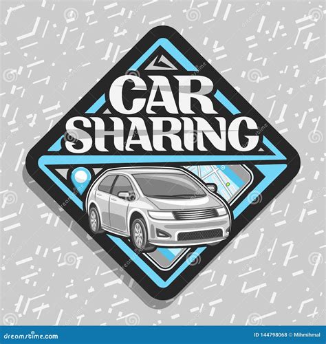 Vector Logo for Car Sharing Stock Vector - Illustration of phone, font ...