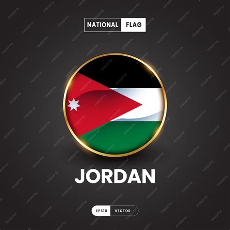 Premium Vector | Flag of jordan vector illustration asia flag 3d eps10