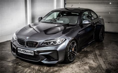 Download wallpapers BMW M2 Coupe, 2016, Black M2, Black F87, sports car ...