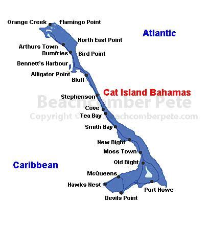 Cat Island Bahamas, Map of Cat Island Bahamas, Cat Island Bahamas Map ...