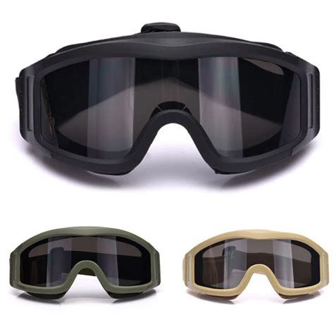 Military Airsoft Tactical Goggles Safety Glasses Combat Goggles 3 ...