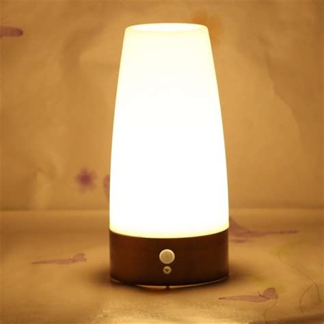 Wireless Indoor LED Night Light Desk Table Lamp Motion Sensor Bedside ...