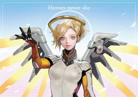 ArtStation - OVERWATCH - MERCY, Monable . | Overwatch fan art, Mercy ...