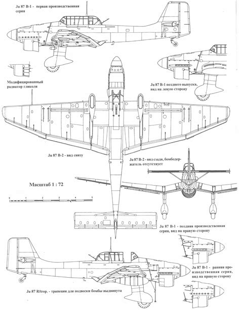 Junkers Ju 87 Blueprint - Download free blueprint for 3D modeling