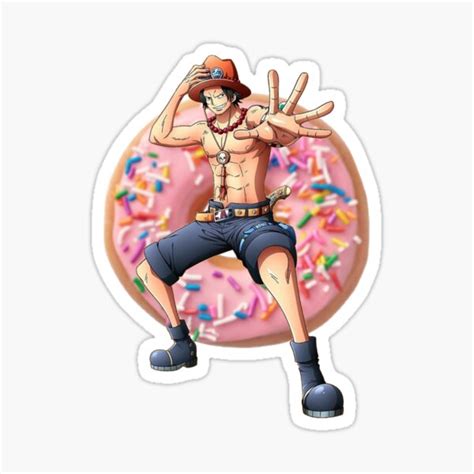 "ace donut" Sticker for Sale by luffyluver | Redbubble