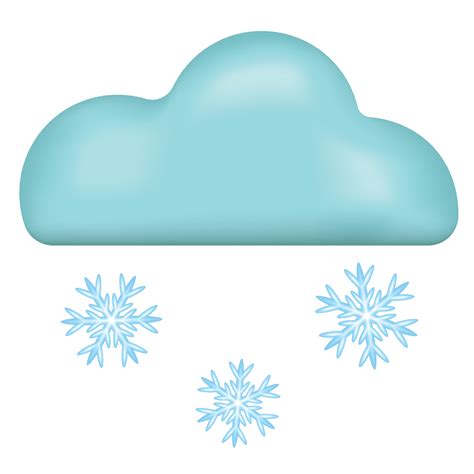 Cloud with snow emoji icon. Blizzard cloudy winter day weather symbol ...