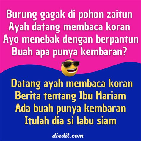 110 Pantun Teka Teki Sulit dan Balasan Jawaban Lucu | diedit.com