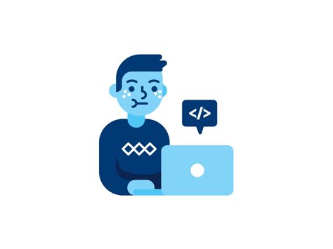 Programmer icon character by Manu on Dribbble