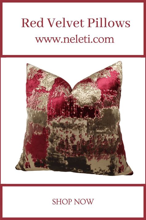 Throw Pillow-Red Velvet Pillow | Chic throw pillows, Custom pillow ...