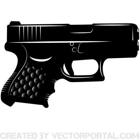 Pistol Clip Art Image Free Vector | 123Freevectors