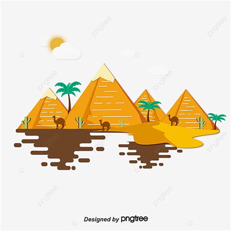 Pyramid Cartoon Vector Art PNG, Cartoon Pyramid Vector, Pyramid Clipart ...