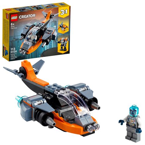 LEGO Creator 3 in 1 Cyber Drone Space Toys 31111 , Building Set with ...