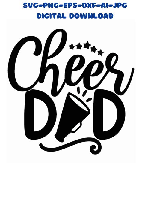 Cheer Svg Cheer Dad Svg Digital Cut File for Cricut and Silhouette Jpg ...