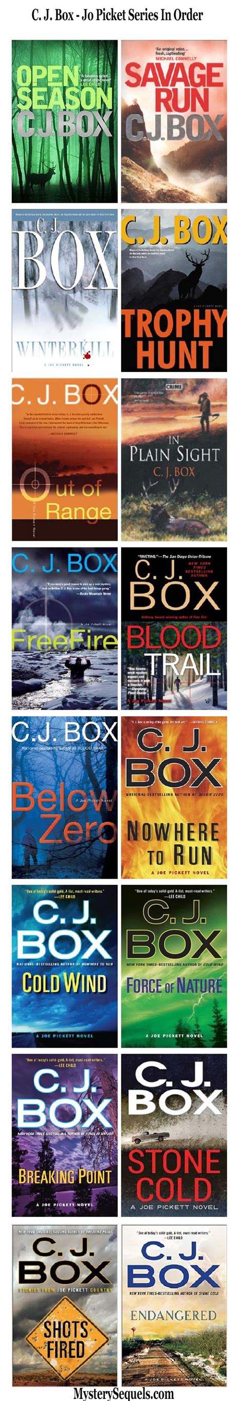 C. J. Box Joe Pickett crime series in order - books in order | Mystery ...