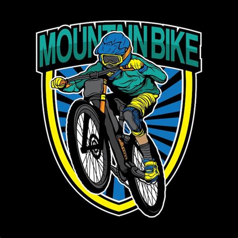 Mountain bike logo design Vector | Premium Download