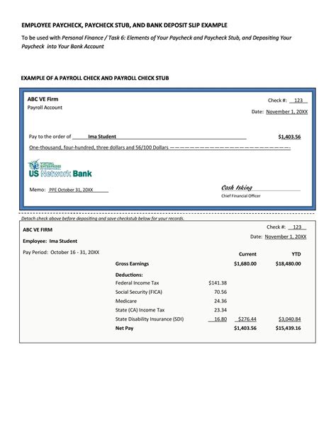 25 Great Pay Stub / Paycheck Stub Templates | Word template, Payroll ...