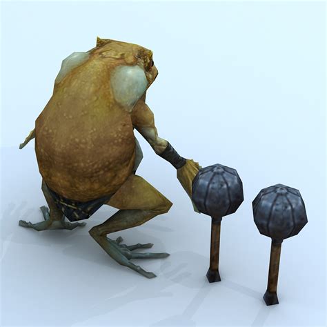 ArtStation - Low poly 3D Monster - Toad jing | Game Assets