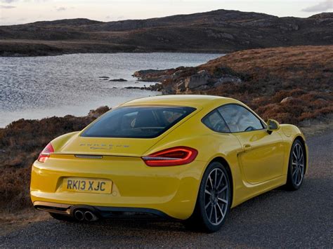 wallpaper porsche, cayman s, yellow, rear view HD : Widescreen : High ...