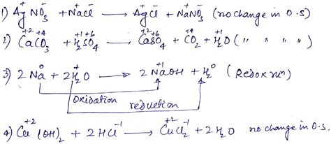 Which of the following is redox reaction? (1) AgNO3 + NaCl #61630 ...