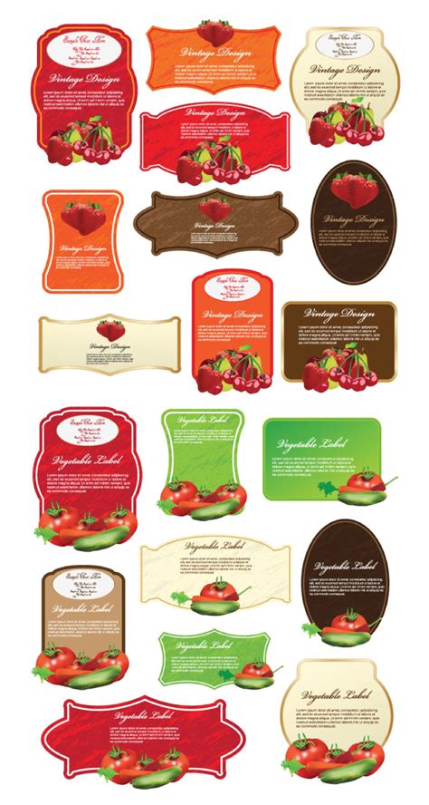 8 Food Label Vector Free Images - Food Label Design, Food Label Design ...