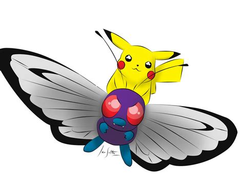 Pikachu and Butterfree by Master09 on DeviantArt