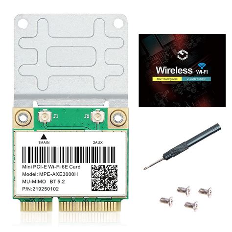 Buy WiFi 6E Half Mini PCI-E WiFi Network Card 802.11AX AC MPE-AXE3000H ...