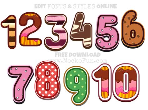 Numbers Clipart 1-10 - MockoFUN