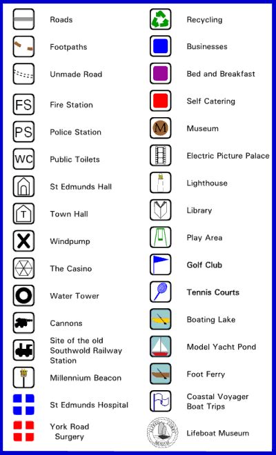 you are not lost you are here: Examples of Map Key symbols