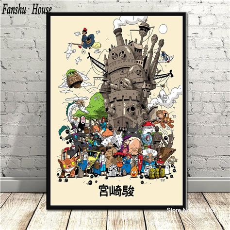 Posters and Prints Studio Ghibli Tribute Totoro Animation Poster Canvas ...