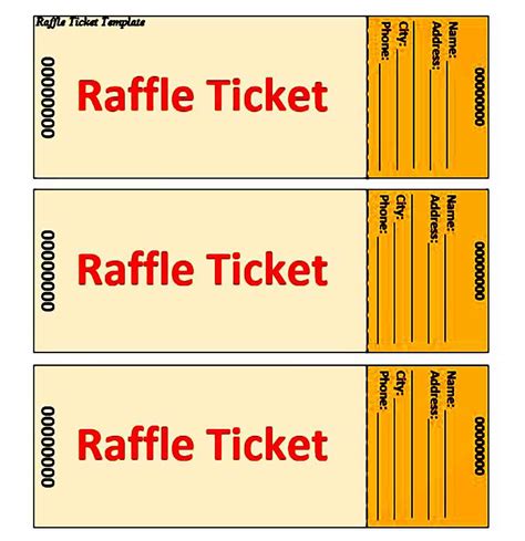 Free Printable Raffle Ticket