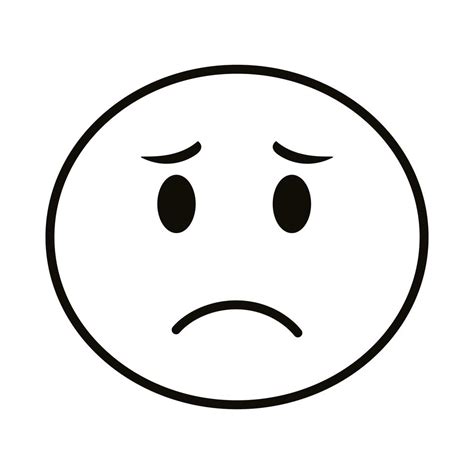 sad emoji face classic line style icon 2718799 Vector Art at Vecteezy