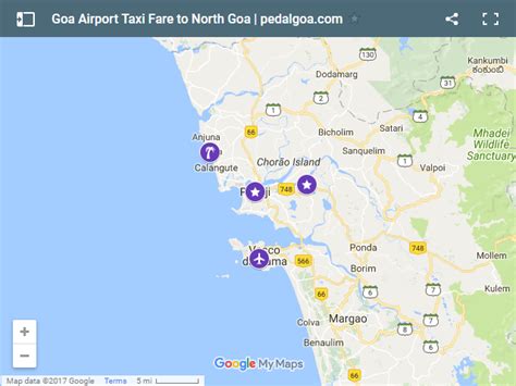 Goa Airport to Baga: taxi fare + distance + map :: north goa. india ...