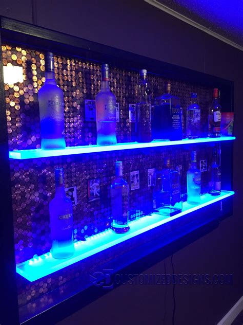 Lighted Back Bar Shelves, Great for Home Bars, Restaurants & Bars!