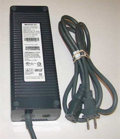 Official Microsoft XBOX 360 -203 Watt 203W Power Supply +Wall Cord ...