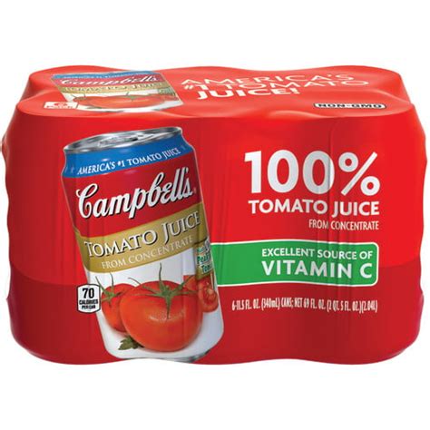 (12 Cans) Campbell's Tomato Juice, 11.5 fl oz - Walmart.com - Walmart.com