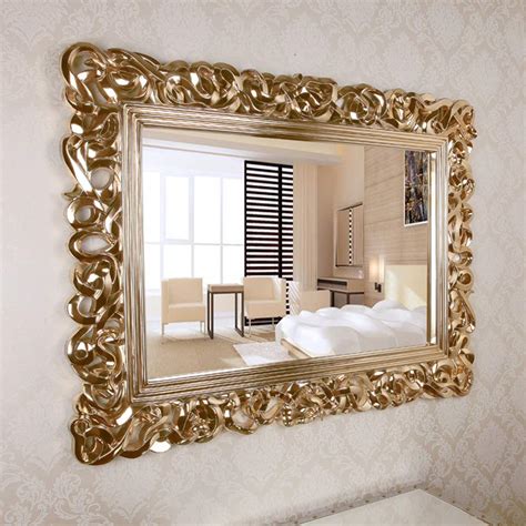 Buy wall mirror Large Rectangular Decorative, Antique Gold Ornate ...