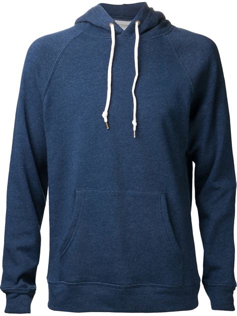 Lyst - Obey Drawstring Hoodie Sweater in Blue for Men