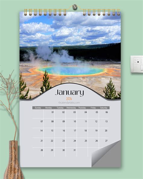 2024 National Park Wall Calendar - Free Printable Templates