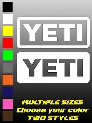 YETI LOGO DECAL - 2 DECALS - Cooler Window Bumper STICKER Car Truck SUV ...