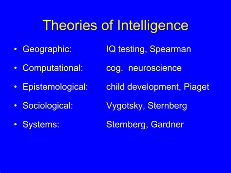 PPT - Theories of Intelligence PowerPoint Presentation, free download ...