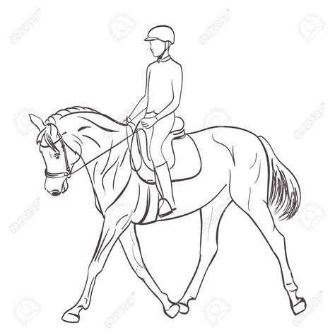 Horse And Rider Drawing at GetDrawings | Free download